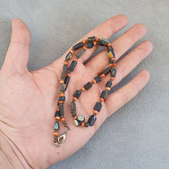 Antique Roman Era glass Beads Strand Necklace #G2