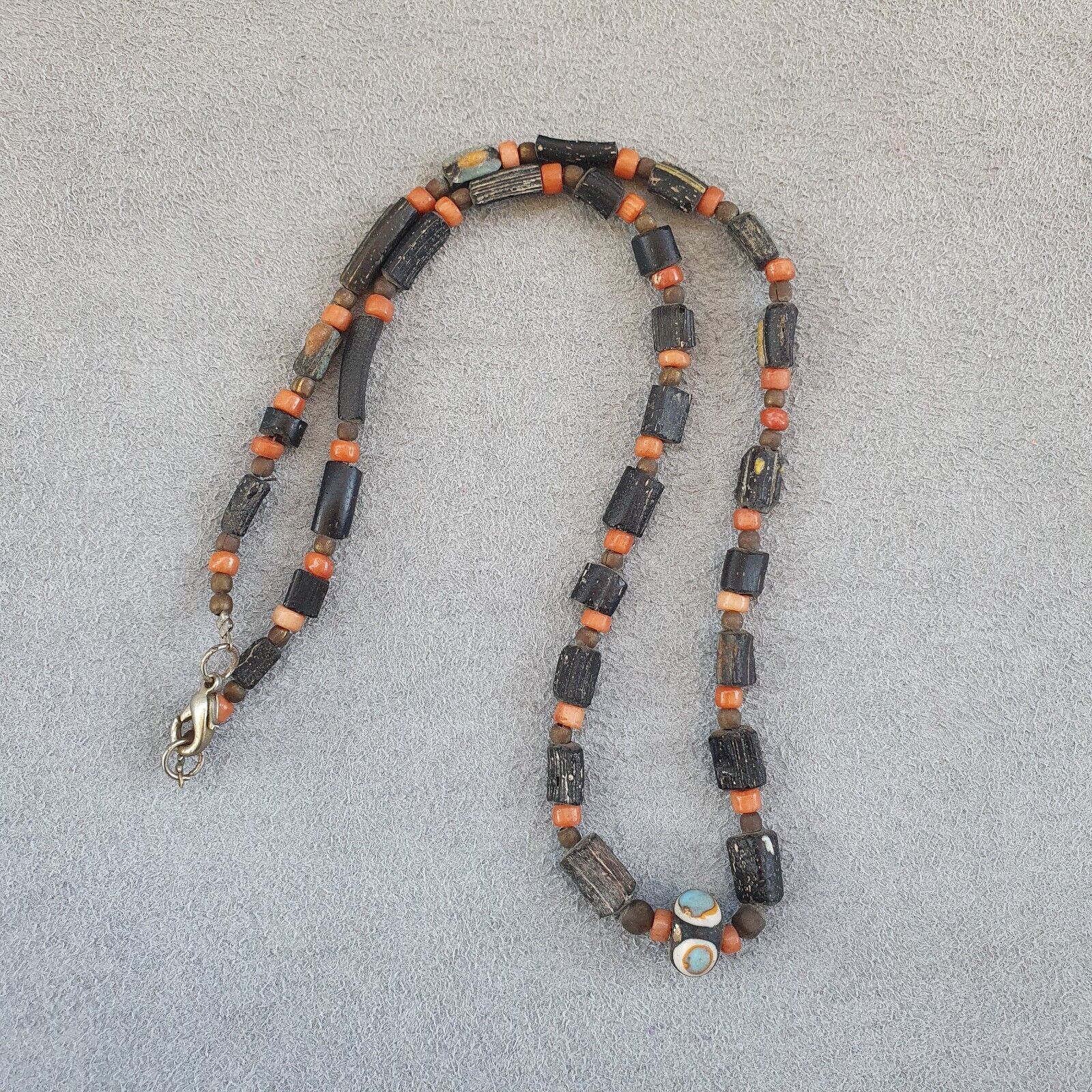 Antique Roman Era glass Beads Strand Necklace #G2