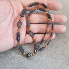 Antique Roman Era glass Beads Strand Necklace #G3