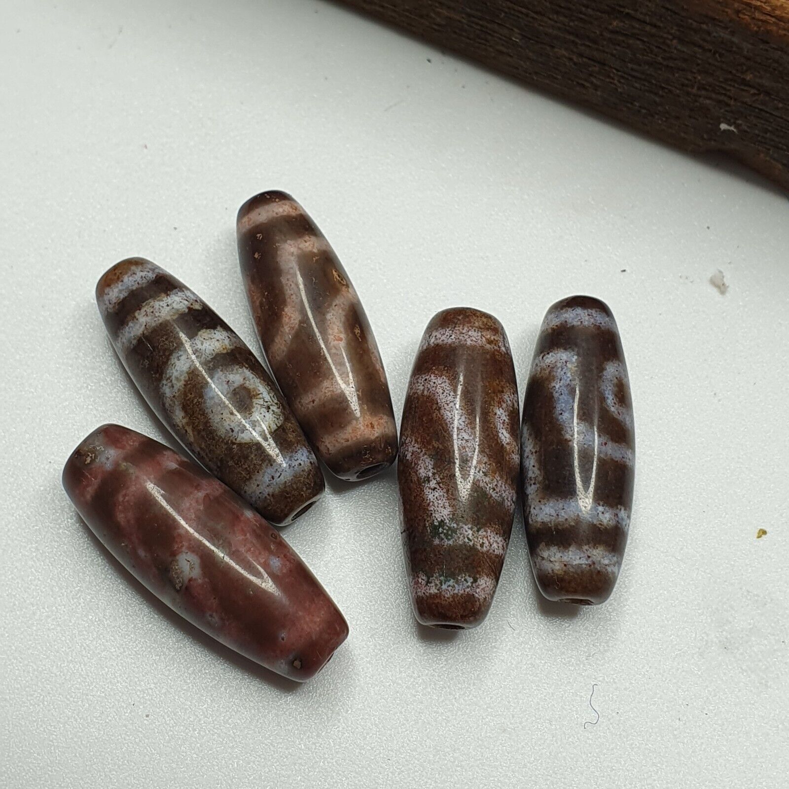 Lot 5 Eye Bead Tibetan dzi bead old amulet Agate Tibet gzi pendant #123