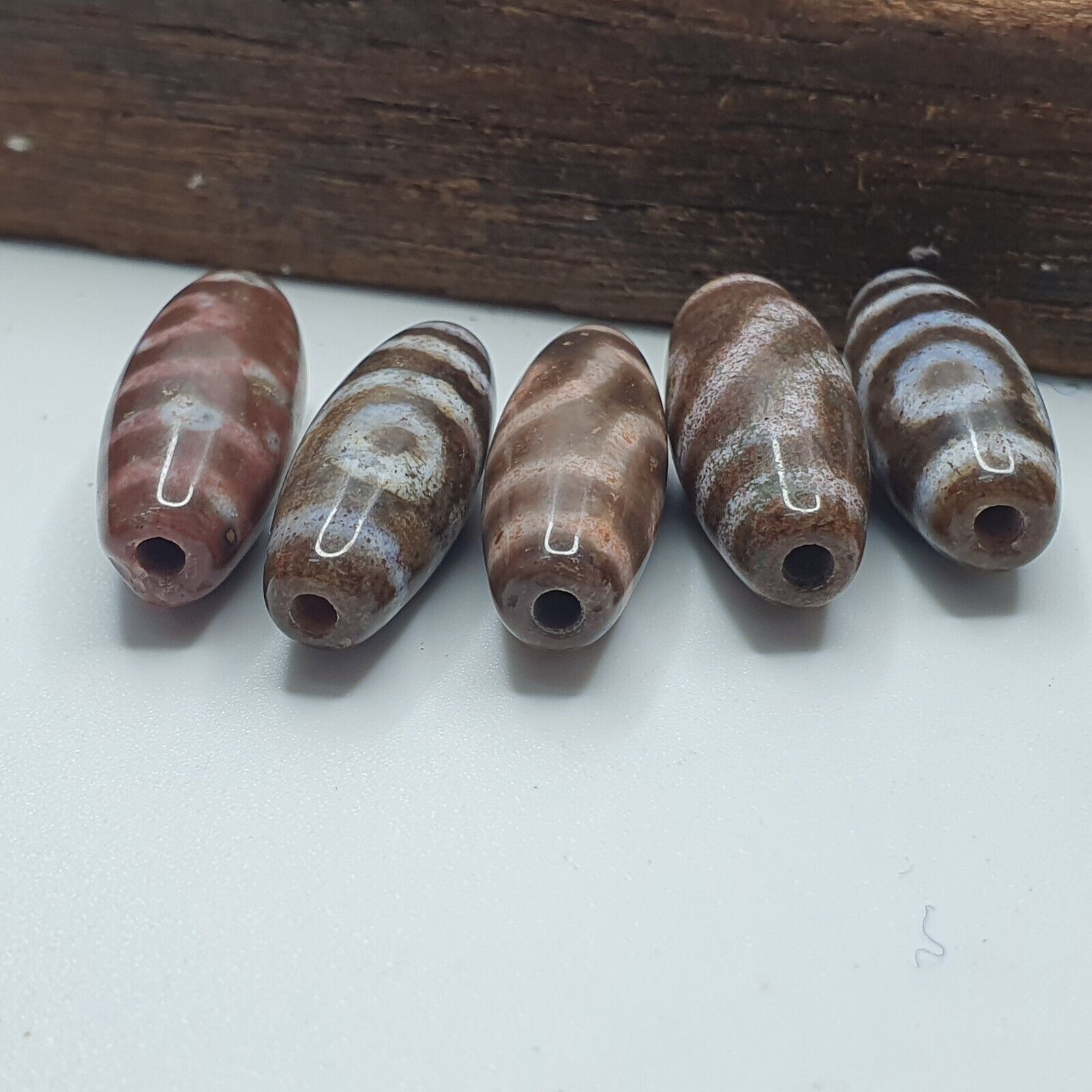 Lot 5 Eye Bead Tibetan dzi bead old amulet Agate Tibet gzi pendant #123