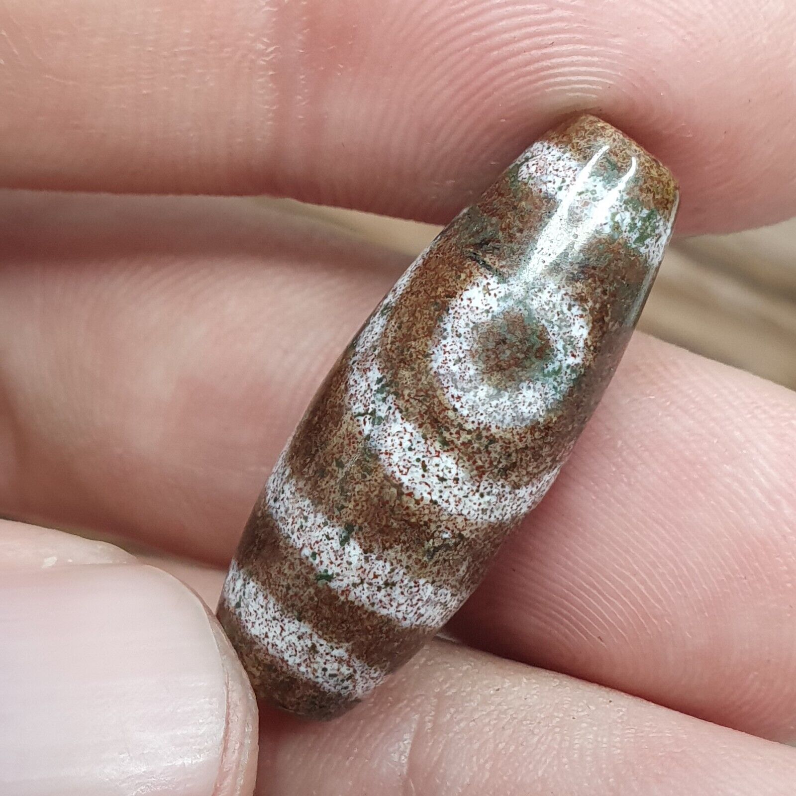 Lot 5 Eye Bead Tibetan dzi bead old amulet Agate Tibet gzi pendant #123