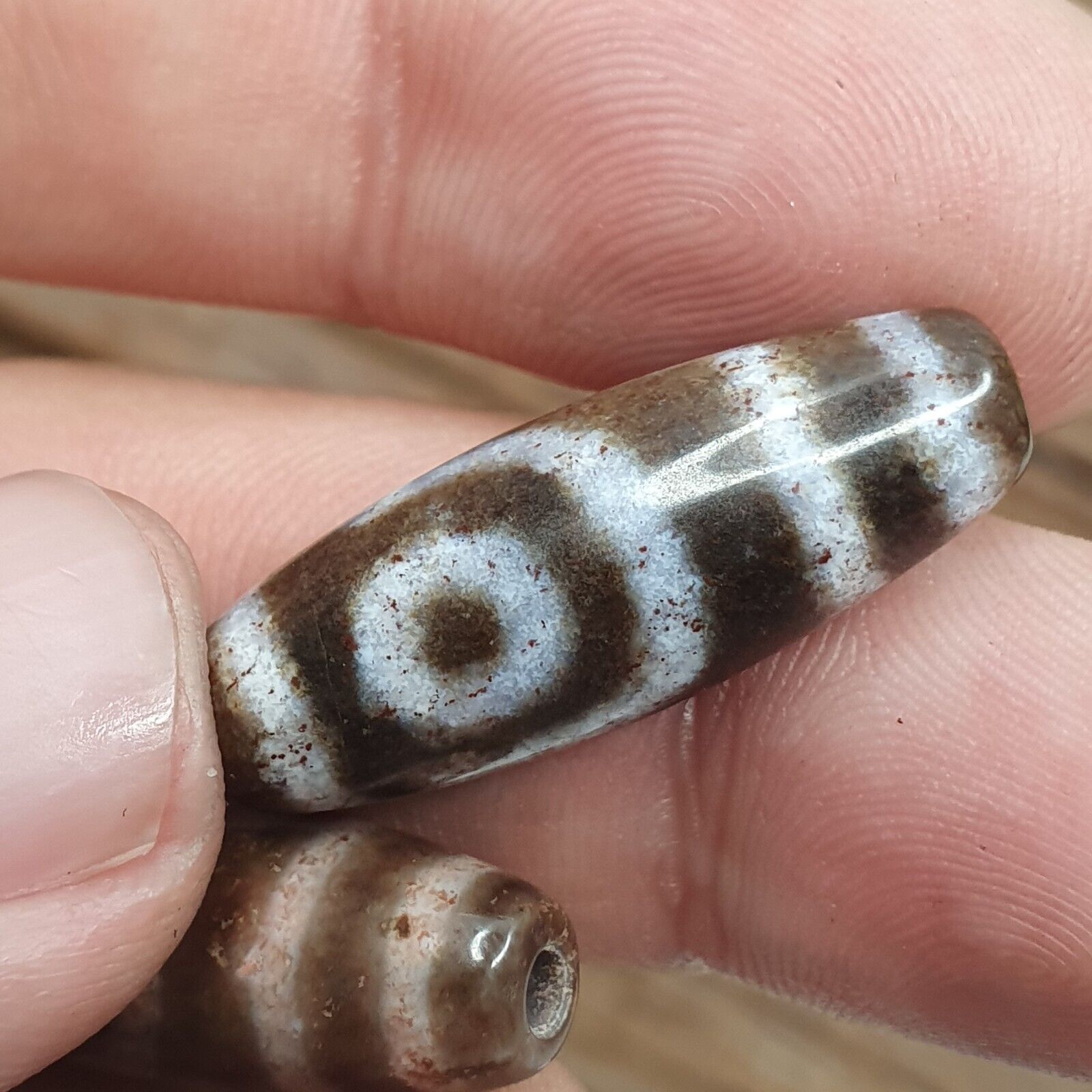 Lot 5 Eye Bead Tibetan dzi bead old amulet Agate Tibet gzi pendant #123