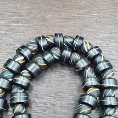 Antique Yemeni Agate Natural Rare pattern Banded Agate Bead Necklace BND-3