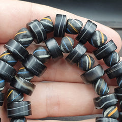 Antique Yemeni Agate Natural Rare pattern Banded Agate Bead Necklace BND-3