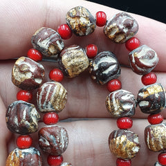 Antique Vintage Bodhi Gold leafed Beads Tibetan Burma Buddhist Power Beads