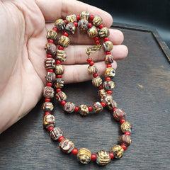 Antique Vintage Bodhi Gold leafed Beads Tibetan Burma Buddhist Power Beads
