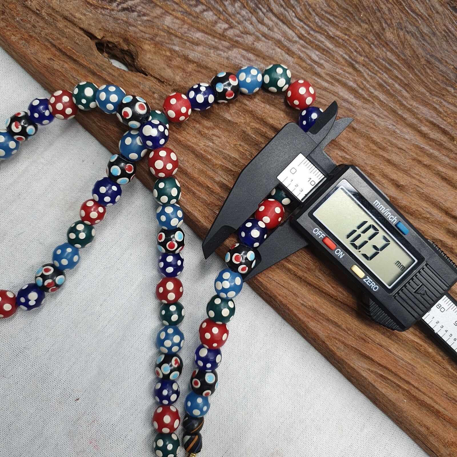 Venetian venetian Inspired Multicolor Skunk Beads Necklace