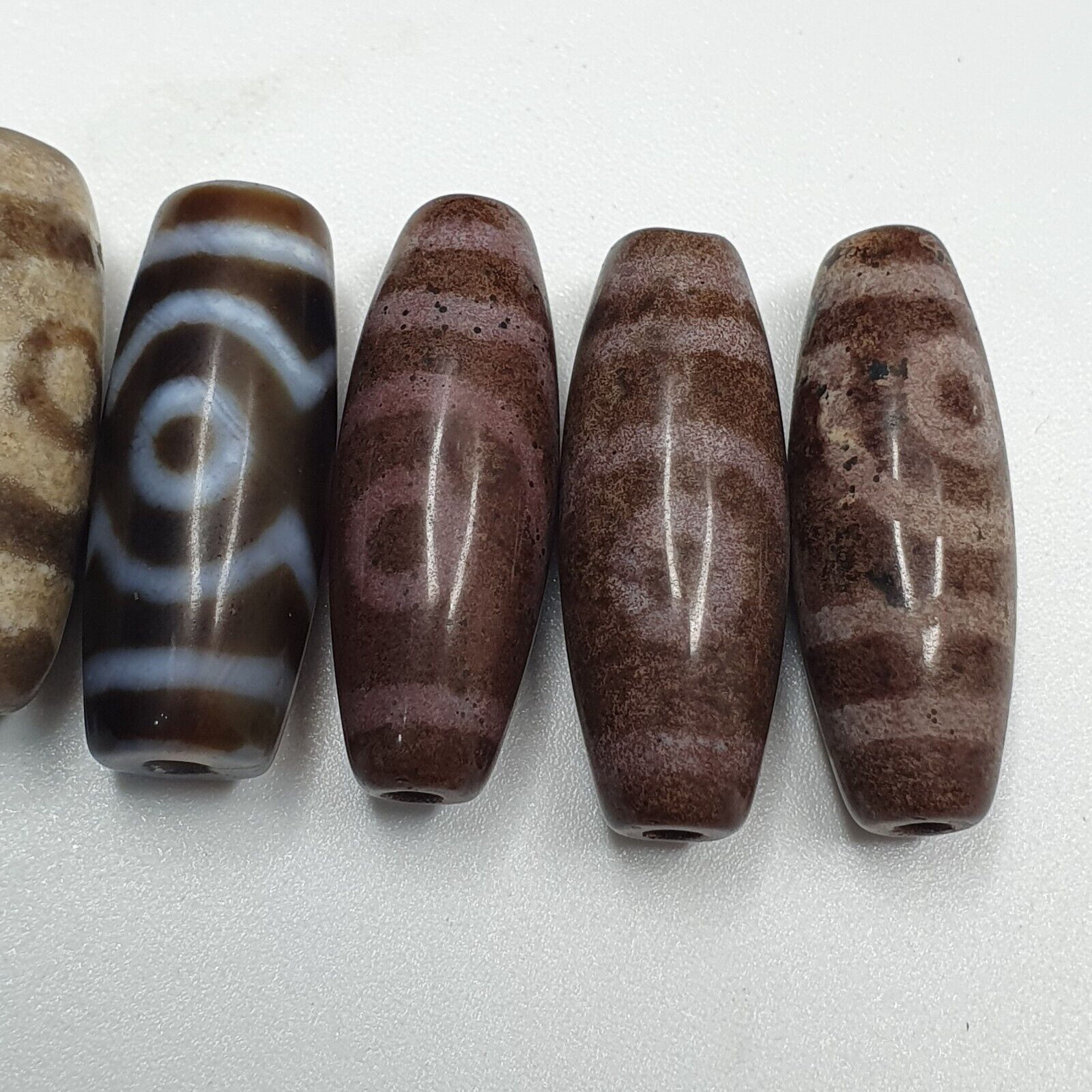 Lot 7 Eye Bead Tibetan dzi bead old amulet Agate Tibet gzi pendant #127