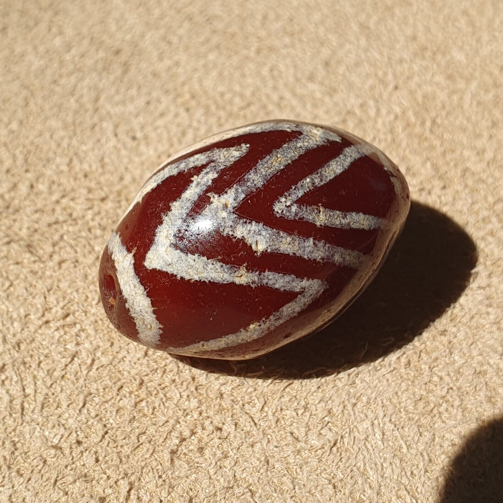 Exquisite Antique Tibetan Etched Agate Bead: A Rare Gem from the Past