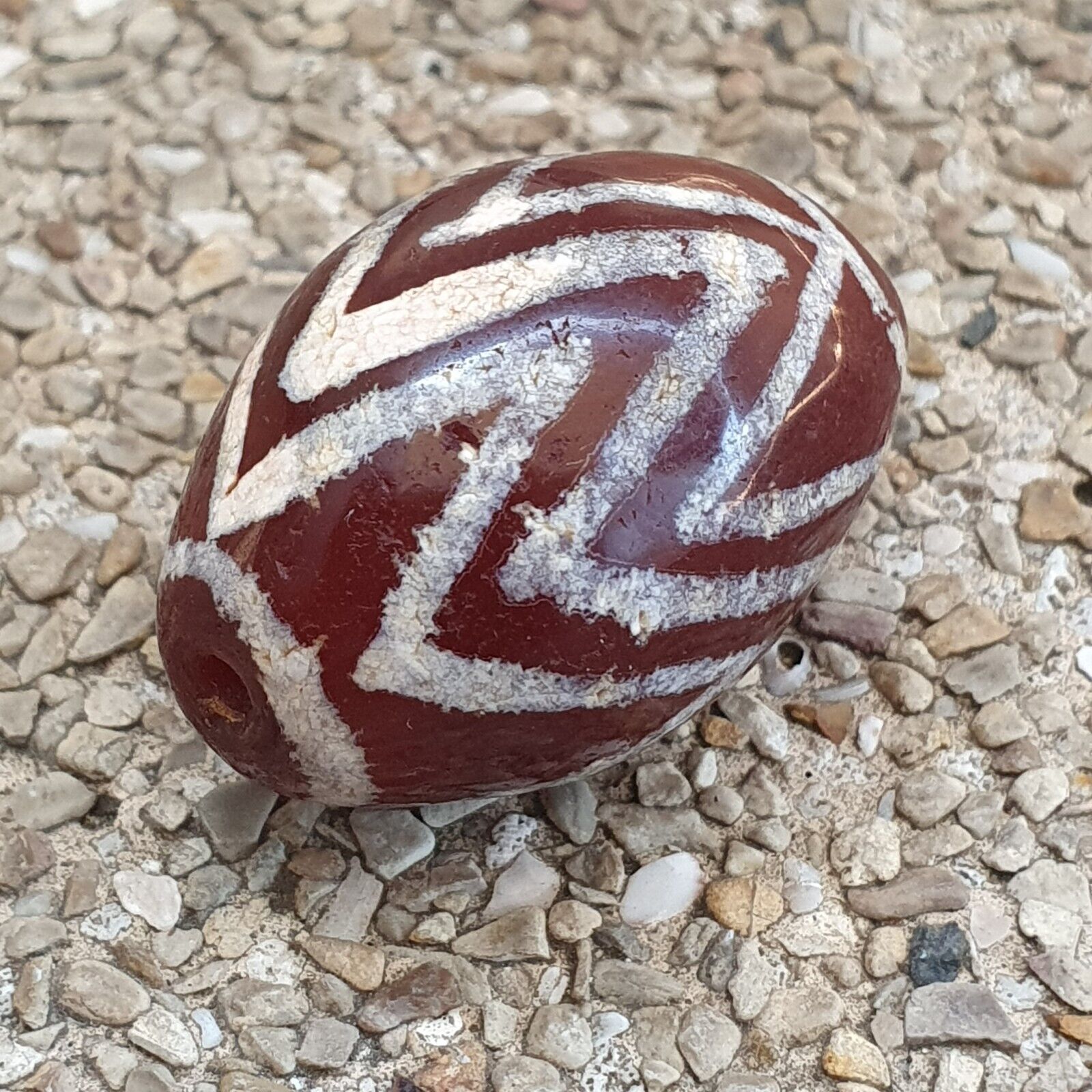 Exquisite Antique Tibetan Etched Agate Bead: A Rare Gem from the Past