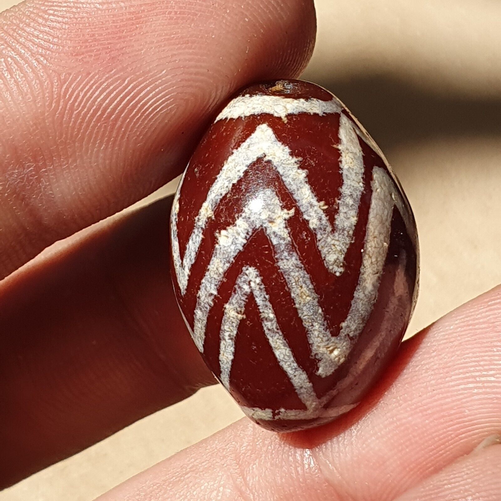 Exquisite Antique Tibetan Etched Agate Bead: A Rare Gem from the Past