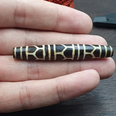 Vintage South Asian Burma Old Pumtek pyu beads petrified Wood Stone bead