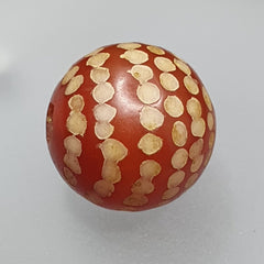 Antique Pyu Tibetan Etched Agate Bead Decorated Carnelian Bead 13mm