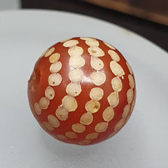 Antique Pyu Tibetan Etched Agate Bead Decorated Carnelian Bead 13mm