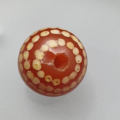 Antique Pyu Tibetan Etched Agate Bead Decorated Carnelian Bead 13mm