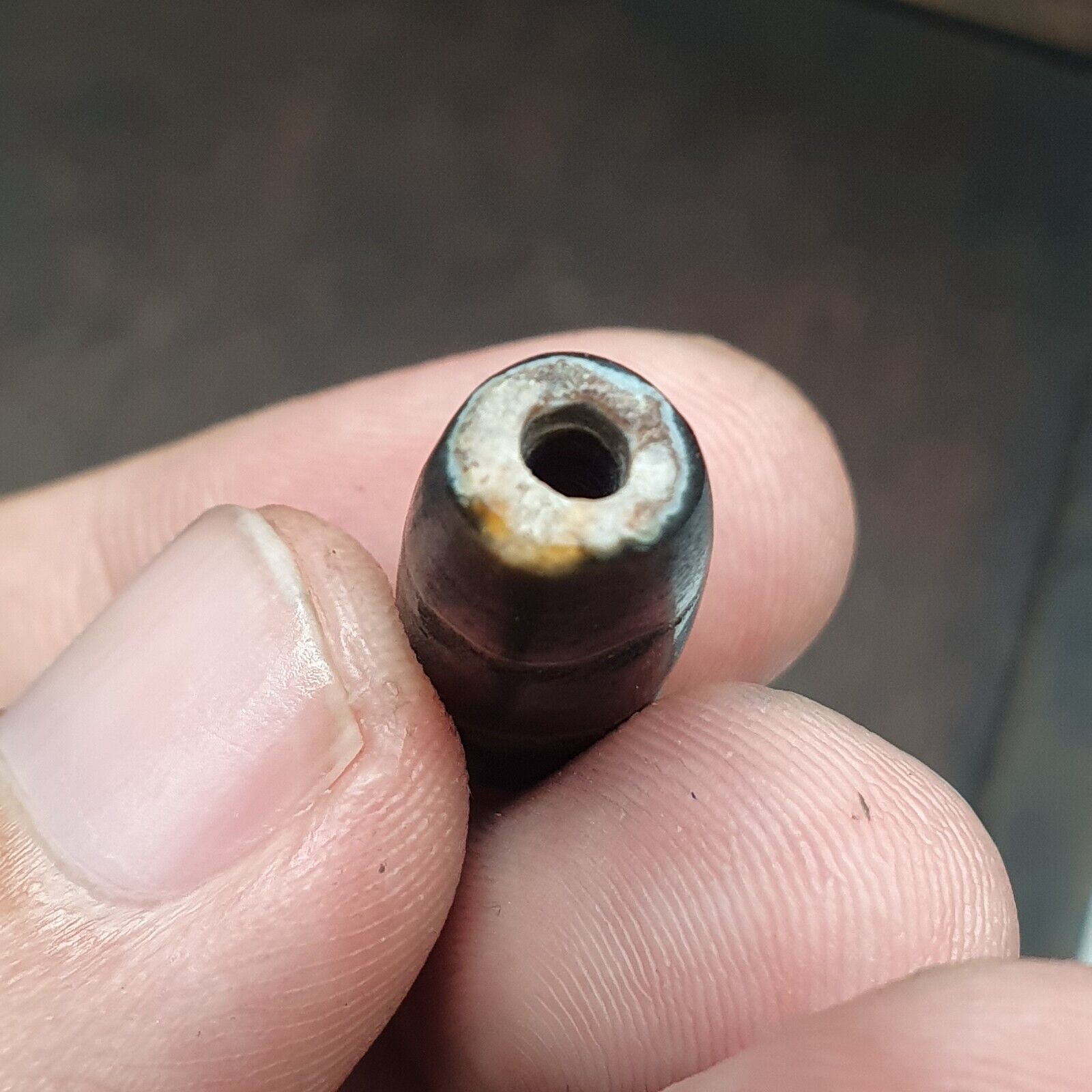 Lot 3 Antique Collectible Agate Beads Unique patterns Banded Agate -10