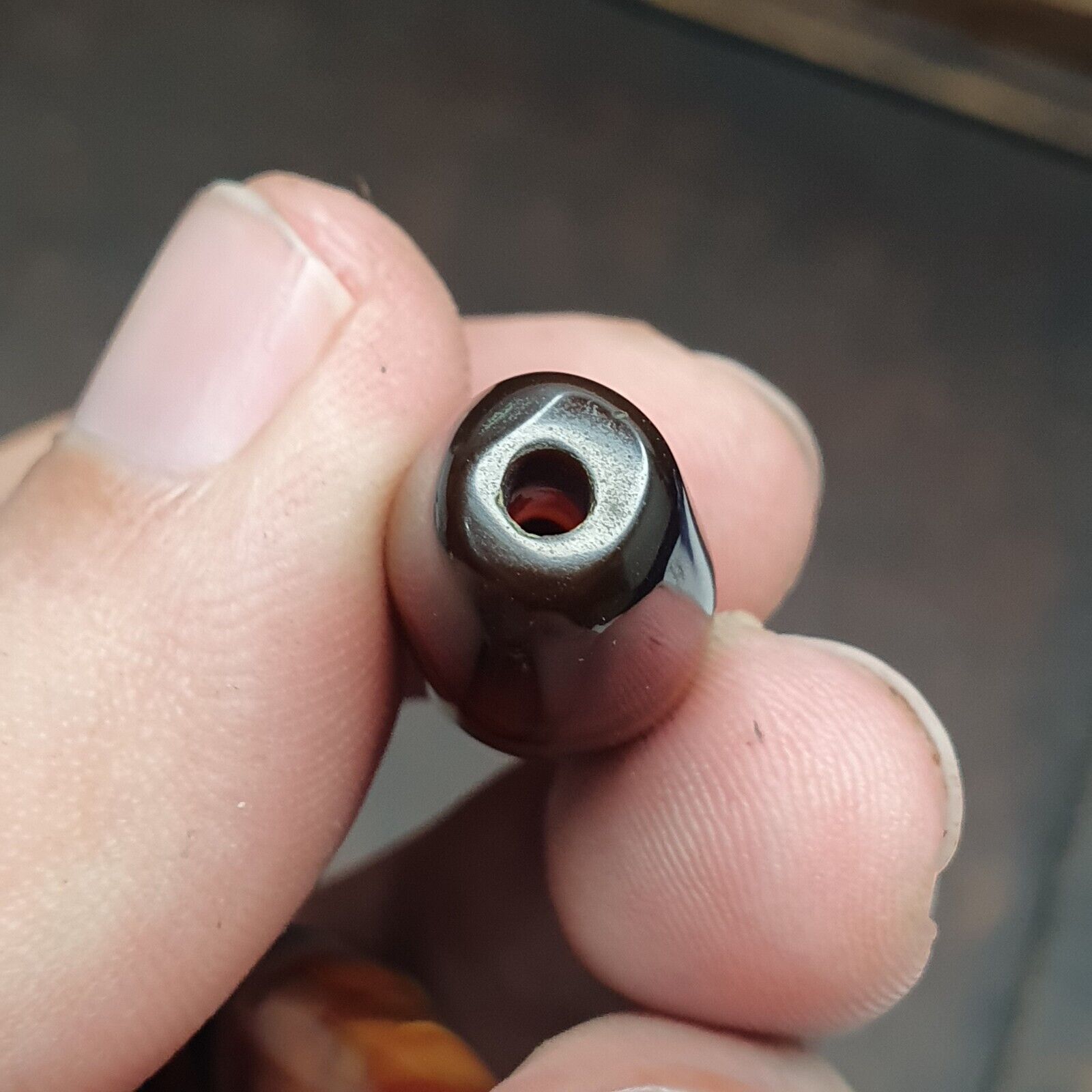 Lot 3 Antique Collectible Agate Beads Unique patterns Banded Agate -10