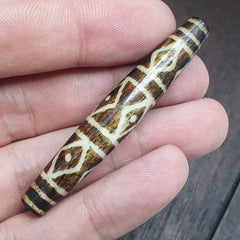 Vintage South Asian Burma Old Pumtek pyu beads petrified Wood Stone bead PT-3