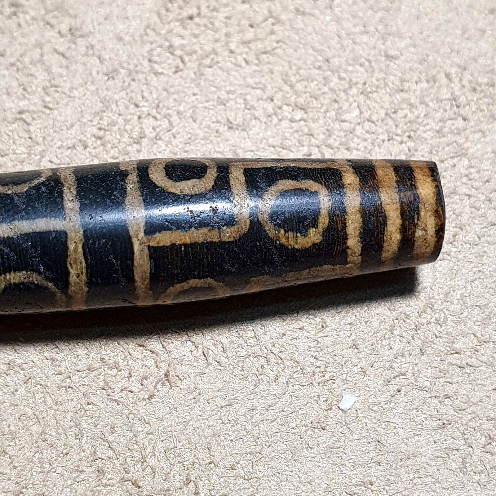 Eyes Pattern Antiquity Trade Pumtek petrified Wood Bead 57..4mm