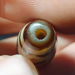 7 Eyes Vintage Tibetan Unique pattern Agate stone Dzi  Amulet SHD-5
