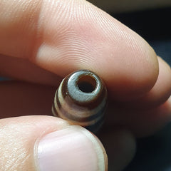 3 Eyes Vintage Tibetan Unique pattern Agate stone Dzi Amulet SHD-6