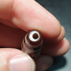 6 eyes Nepalese Indo Tibetan Vintage Agate stone Dzi Amulet SHD-9