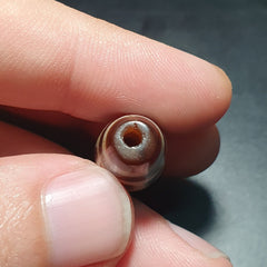 6 eyes Nepalese Indo Tibetan Vintage Agate stone Dzi Amulet SHD-9