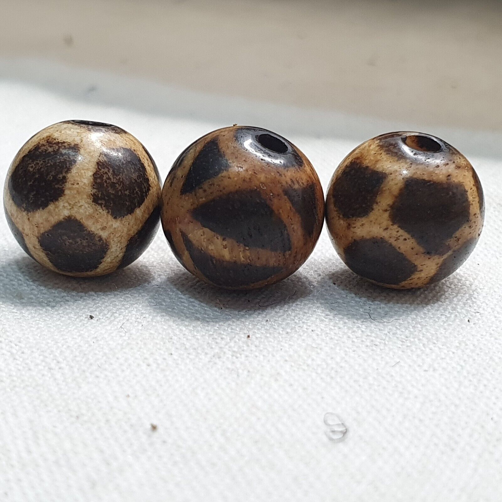 LoT 3 Antique Old PYU Culture Burmese SILKY PATINA PUMTEK Stripes Patterns