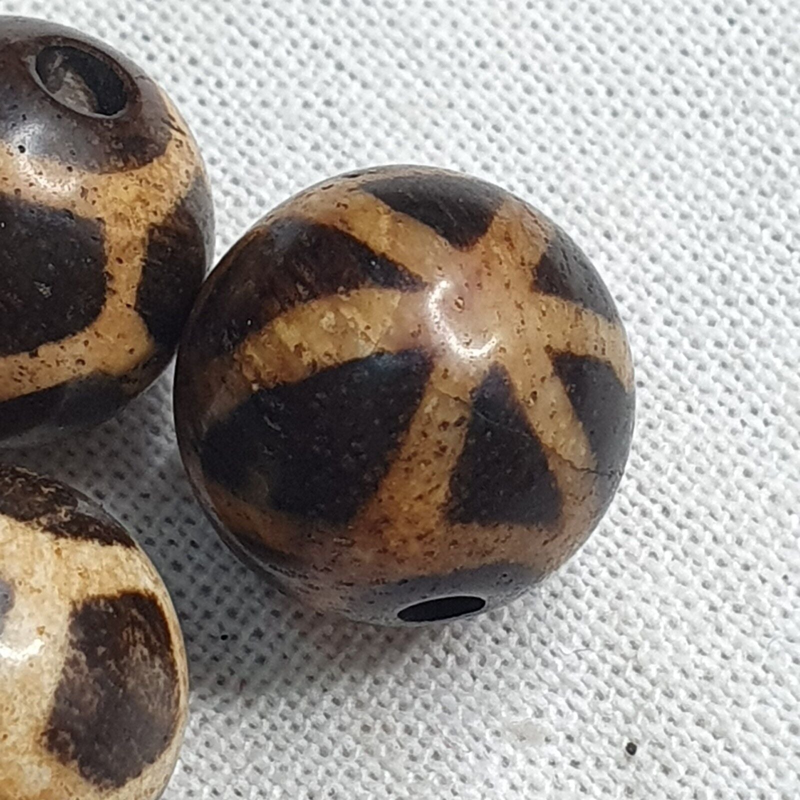 LoT 3 Antique Old PYU Culture Burmese SILKY PATINA PUMTEK Stripes Patterns