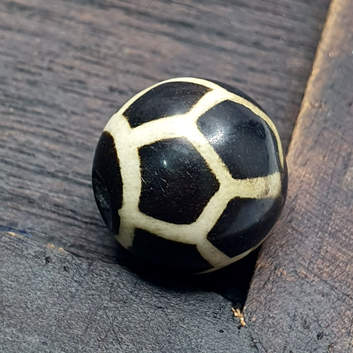 Antique Old PYU Culture Burmese SILKY PATINA PUMTEK Stripe Patterns Round