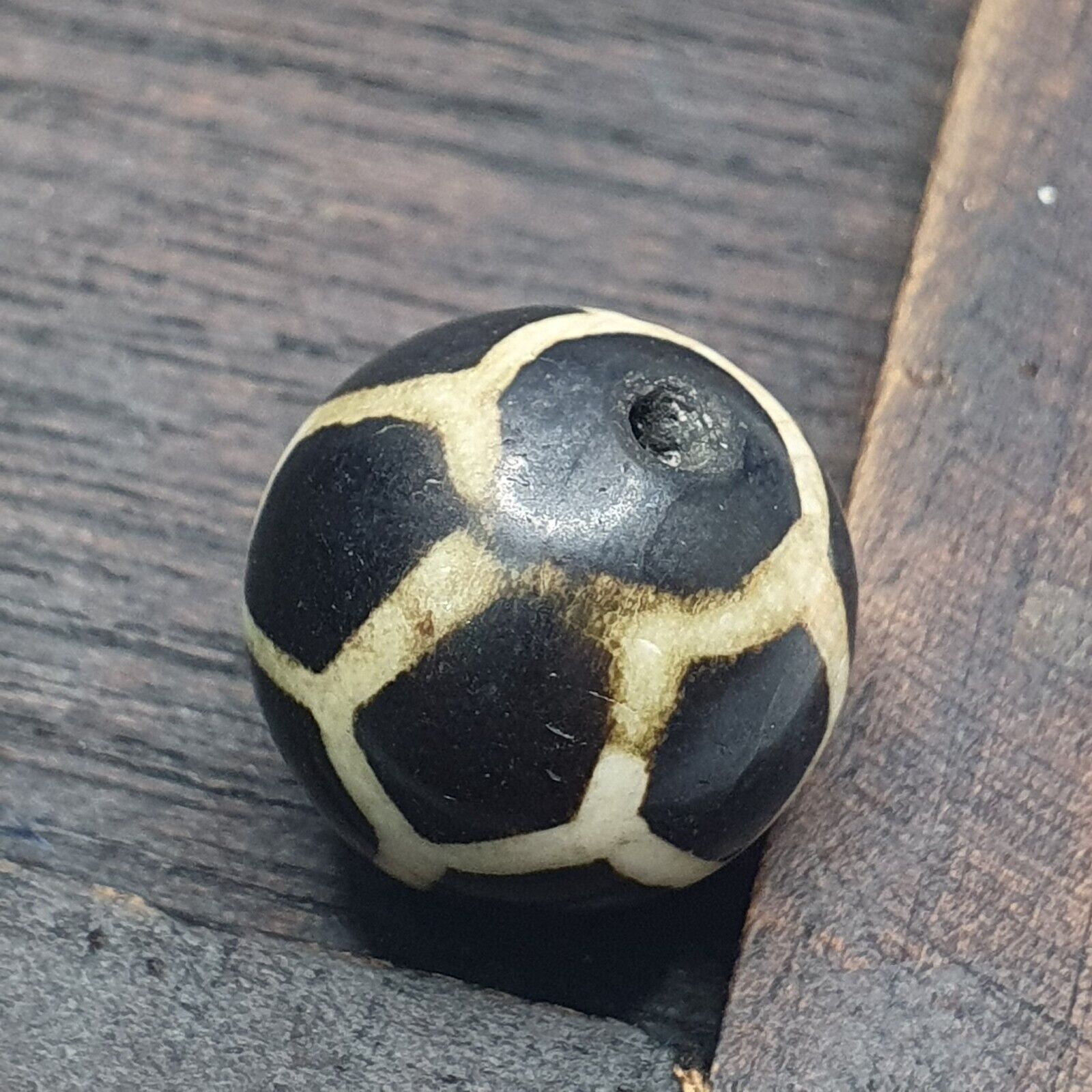 Antique Old PYU Culture Burmese SILKY PATINA PUMTEK Stripe Patterns Round