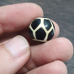 Antique Old PYU Culture Burmese SILKY PATINA PUMTEK Stripe Patterns Round