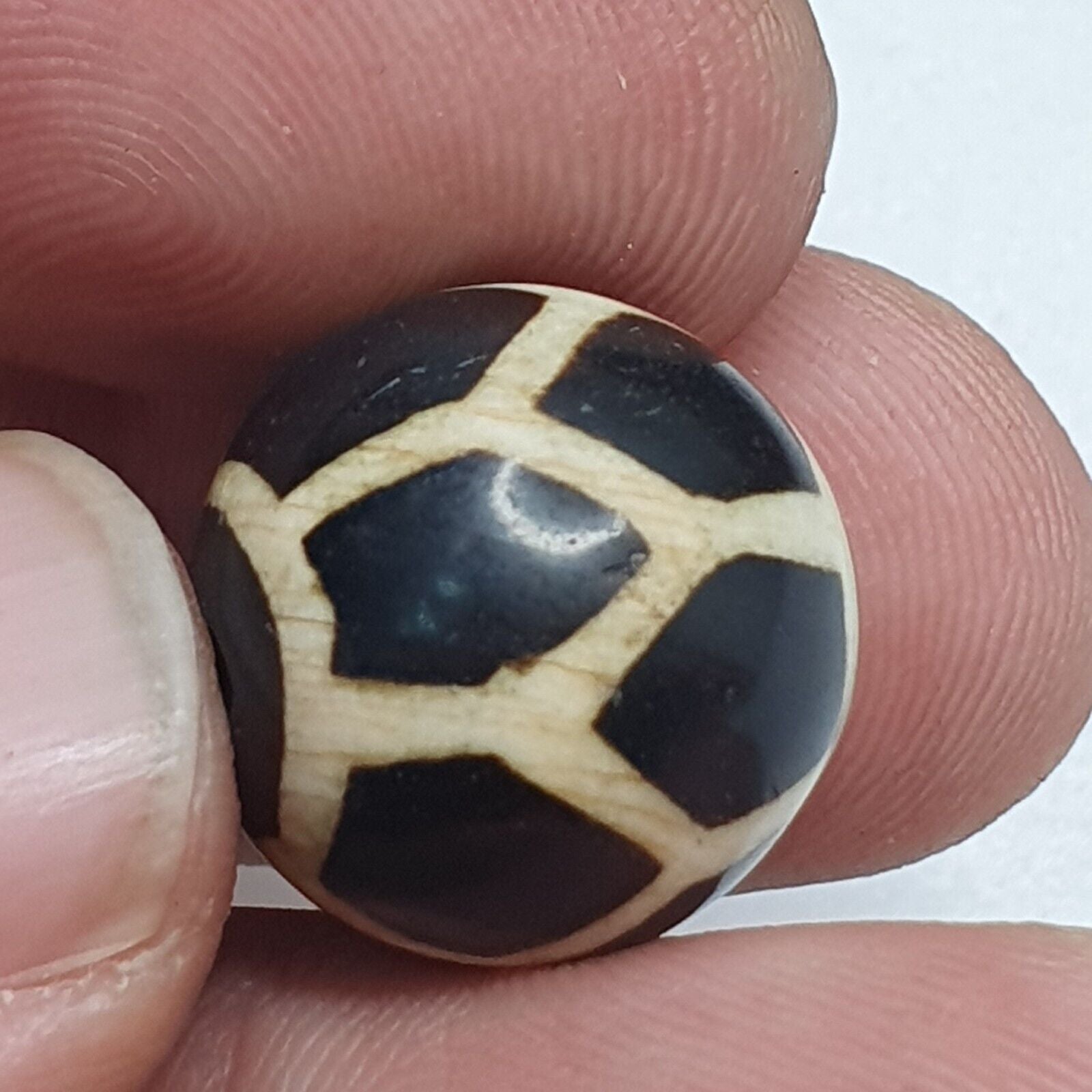 Antique Old PYU Culture Burmese SILKY PATINA PUMTEK Stripe Patterns Round