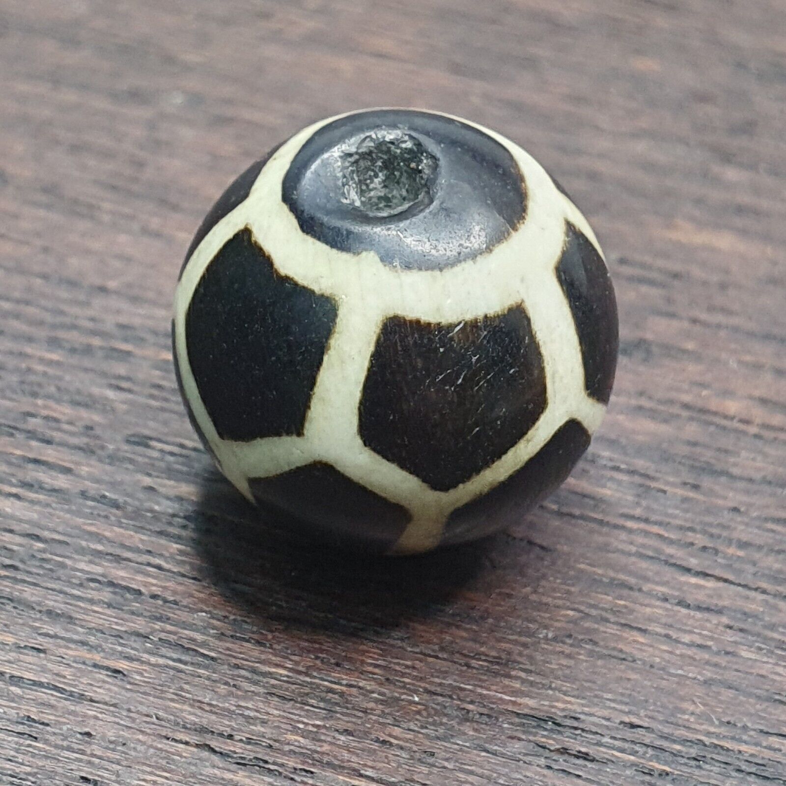 Antique Old PYU Culture Burmese SILKY PATINA PUMTEK Stripe Patterns Round