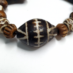 Antique South Asian Burmese Pumtek Pyu Beads Long Necklace