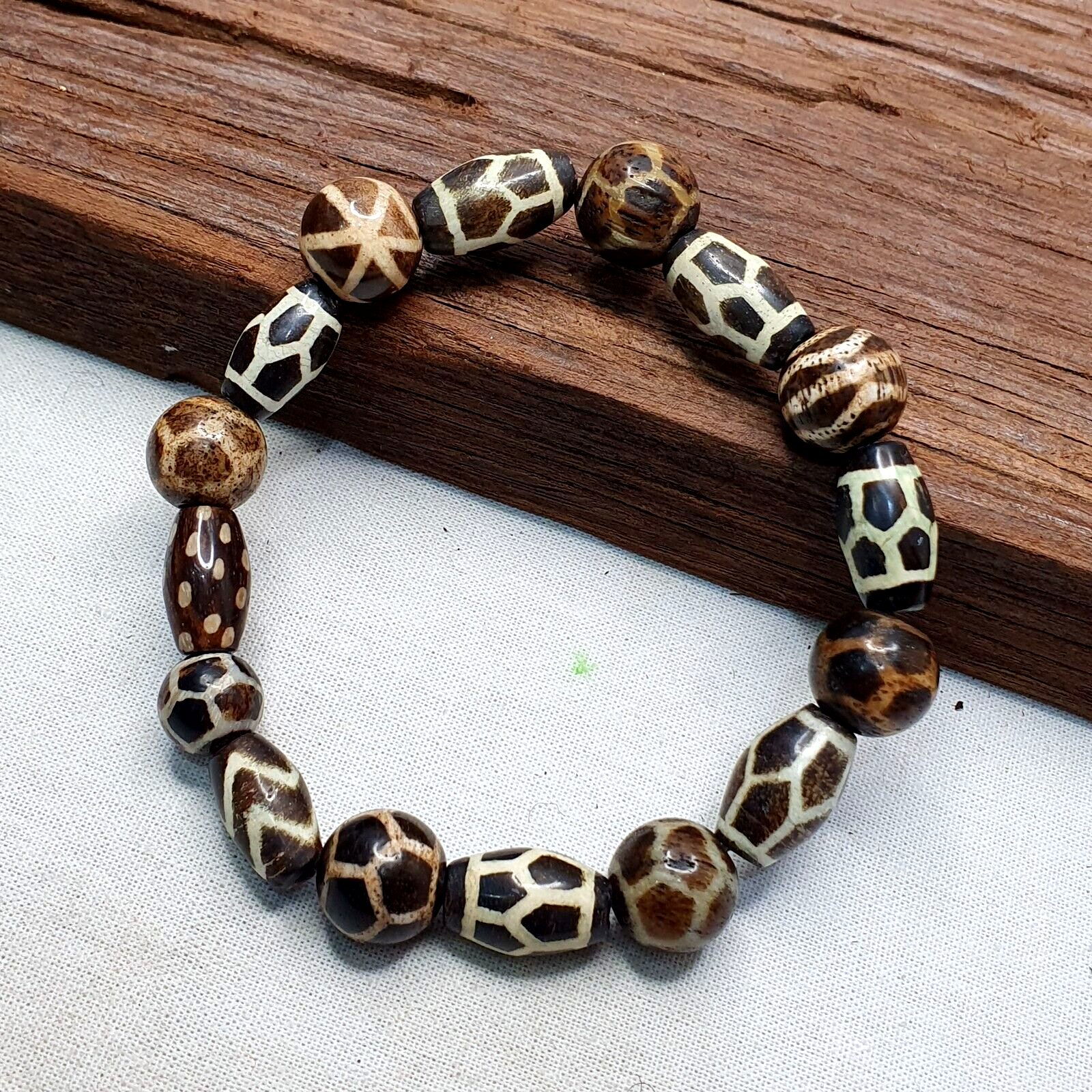 South Asian Burmese Antiques Pumtek Pyu Beads Lot 16 Beads Bracelet
