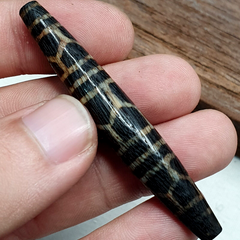 Vintage South Asian Burma Old Pumtek pyu beads petrified Wood Stone bead