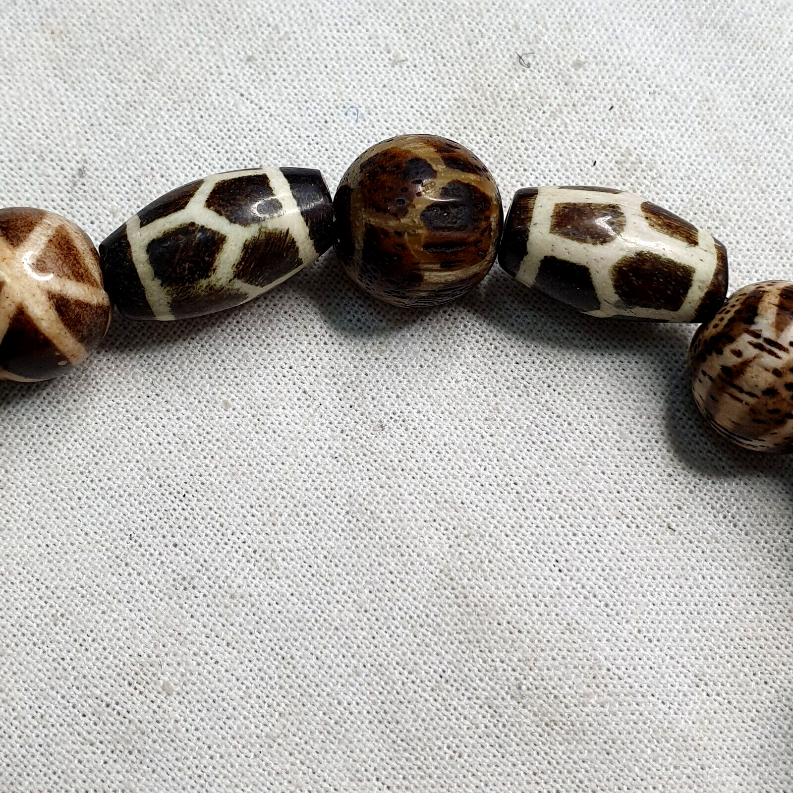 South Asian Burmese Antiques Pumtek Pyu Beads Lot 16 Beads Bracelet