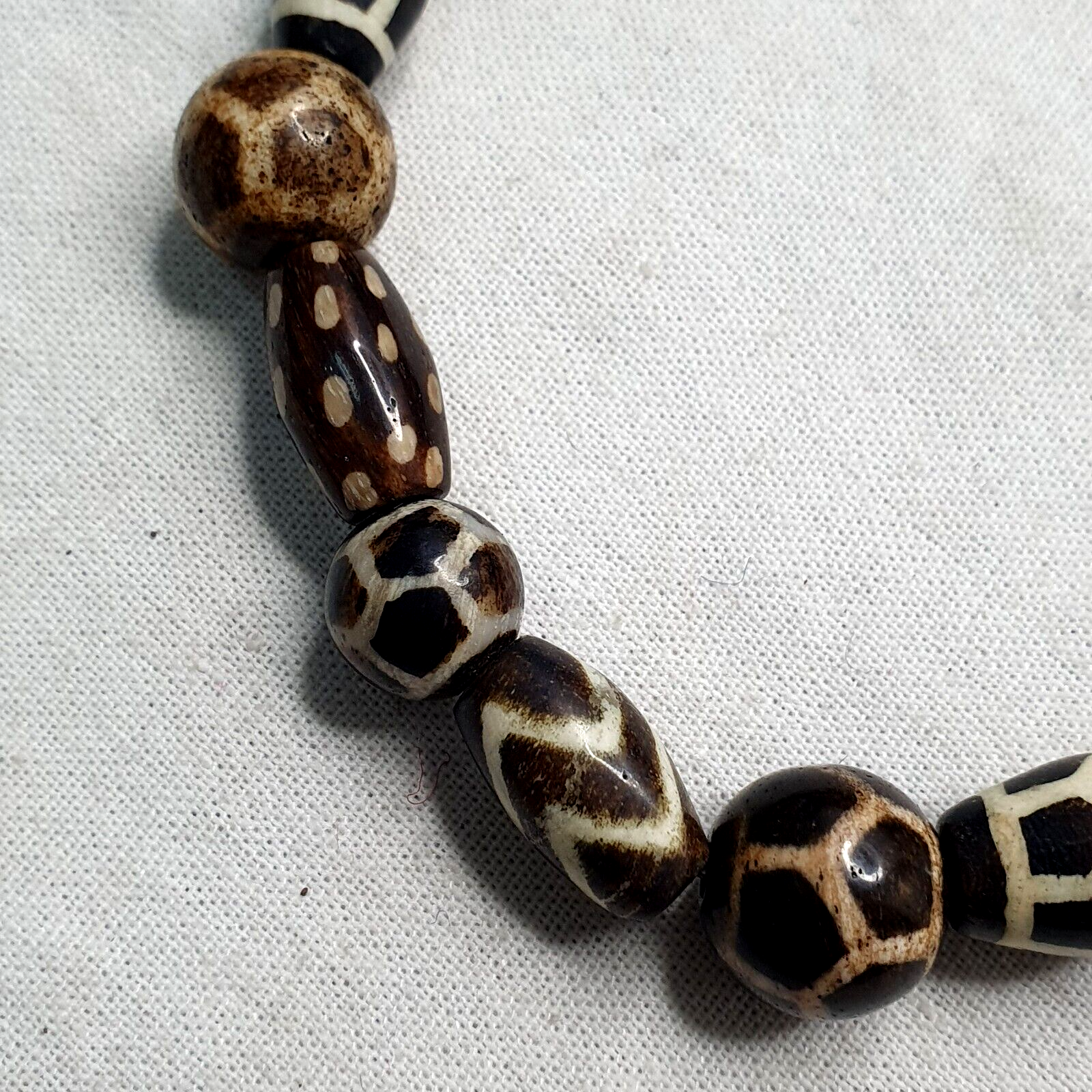 South Asian Burmese Antiques Pumtek Pyu Beads Lot 16 Beads Bracelet