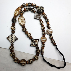 Vintage Pumtek Pyu Burmese Beads Long Necklace