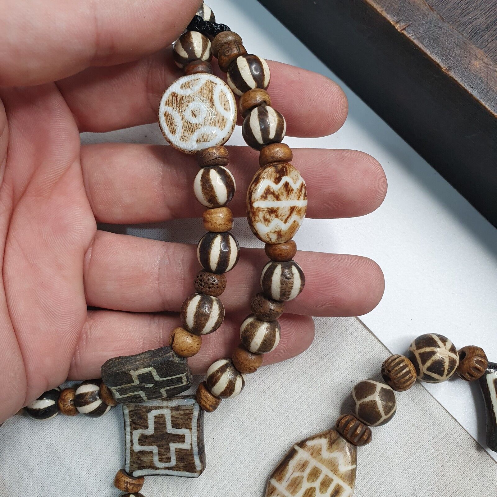 Vintage Pumtek Pyu Burmese Beads Long Necklace