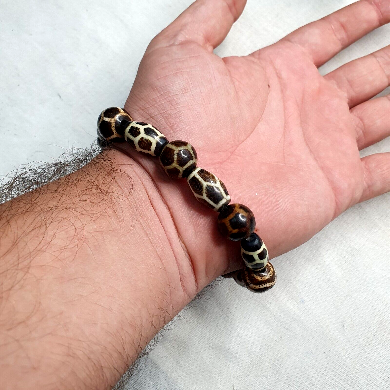 South Asian Burmese Antiques Pumtek Pyu Beads Lot 16 Beads Bracelet
