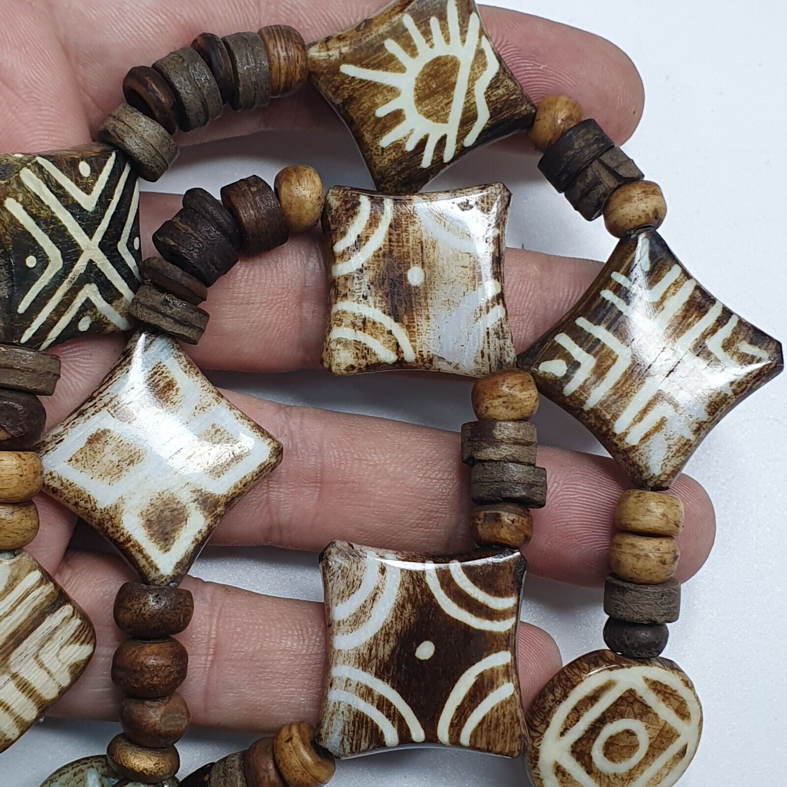PUMTEK BEADS Necklace petrifiedwood Great Patterns Necklace