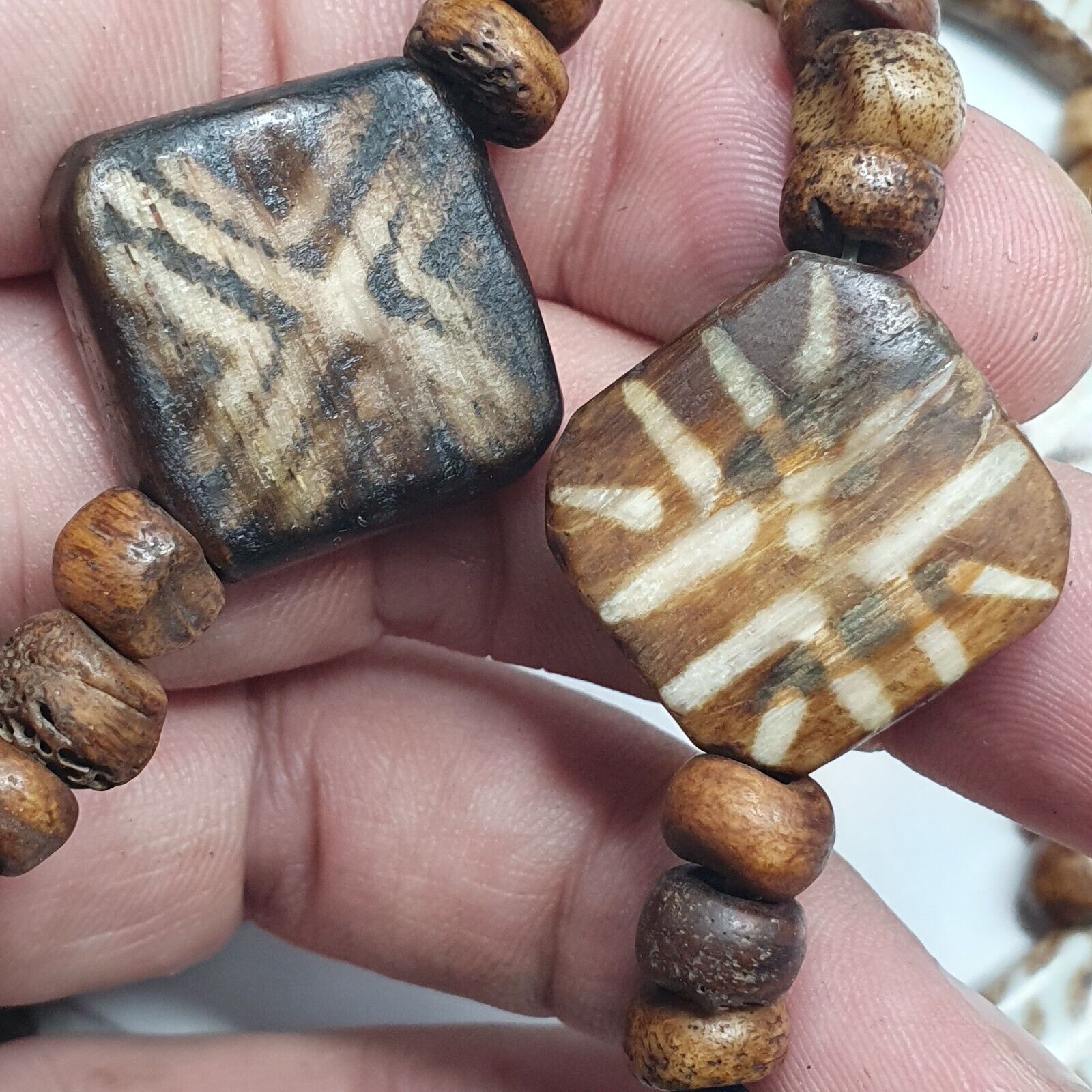 PUMTEK BEADS Necklace petrifiedwood Great Patterns Necklace