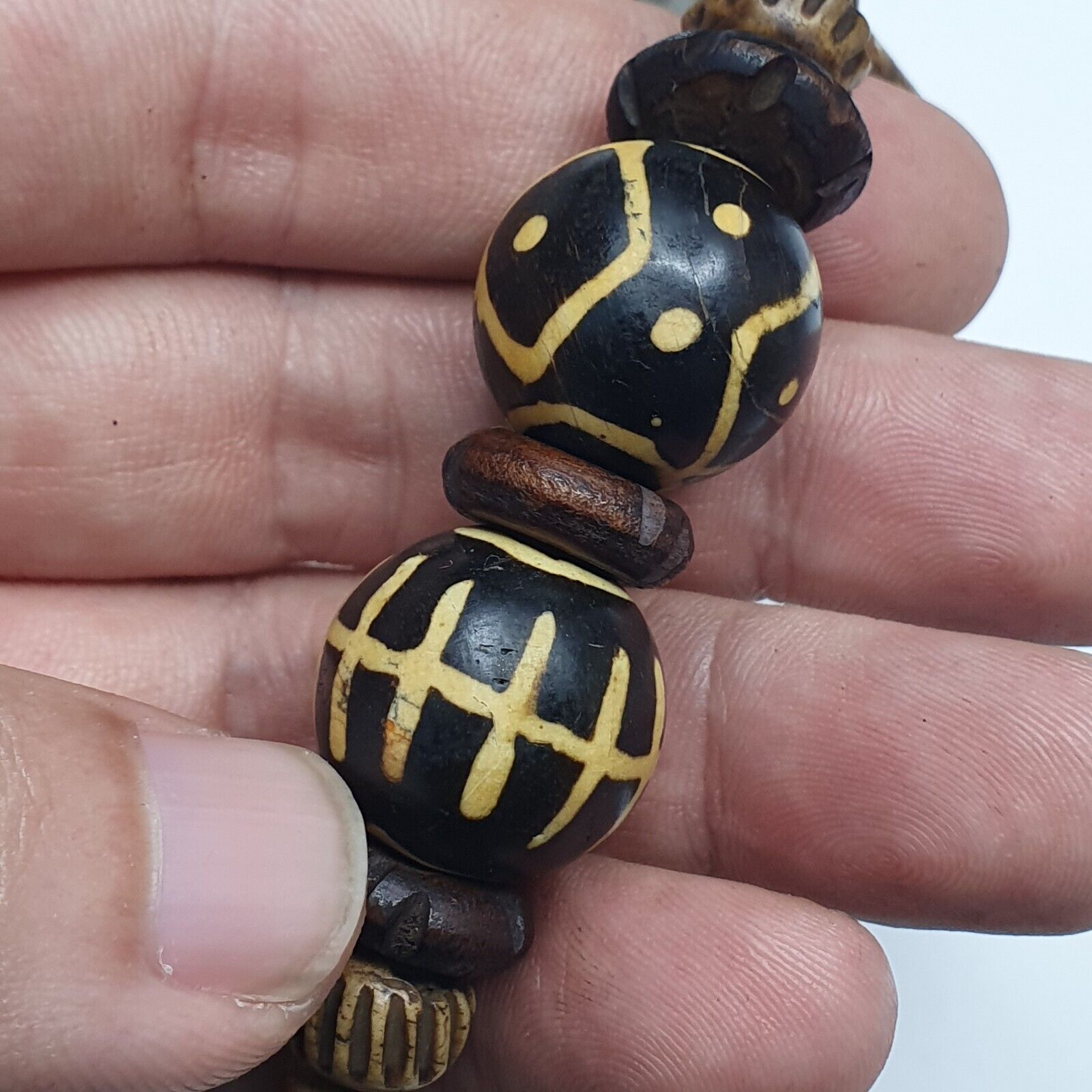 PUMTEK BEADS Necklace petrifiedwood Great Patterns Necklace