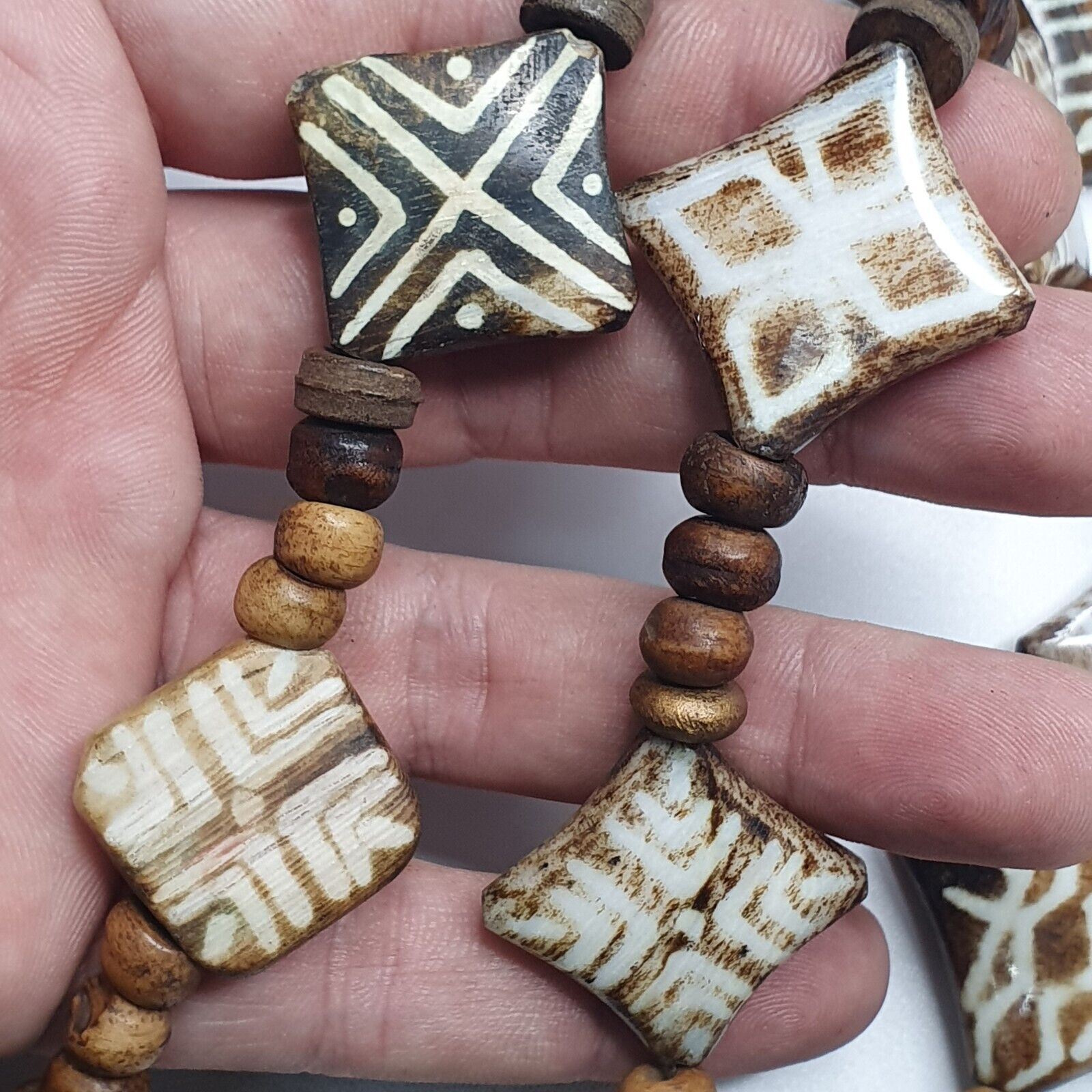 PUMTEK BEADS Necklace petrifiedwood Great Patterns Necklace