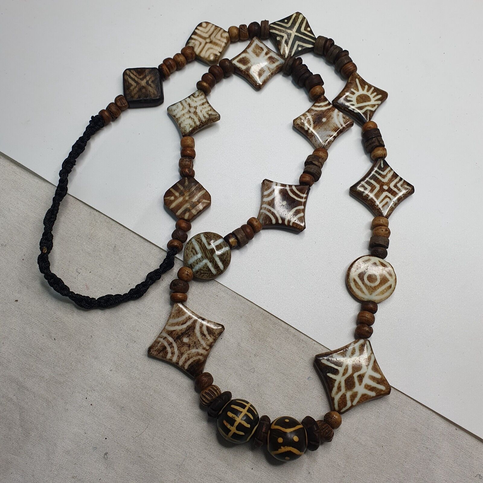 PUMTEK BEADS Necklace petrifiedwood Great Patterns Necklace