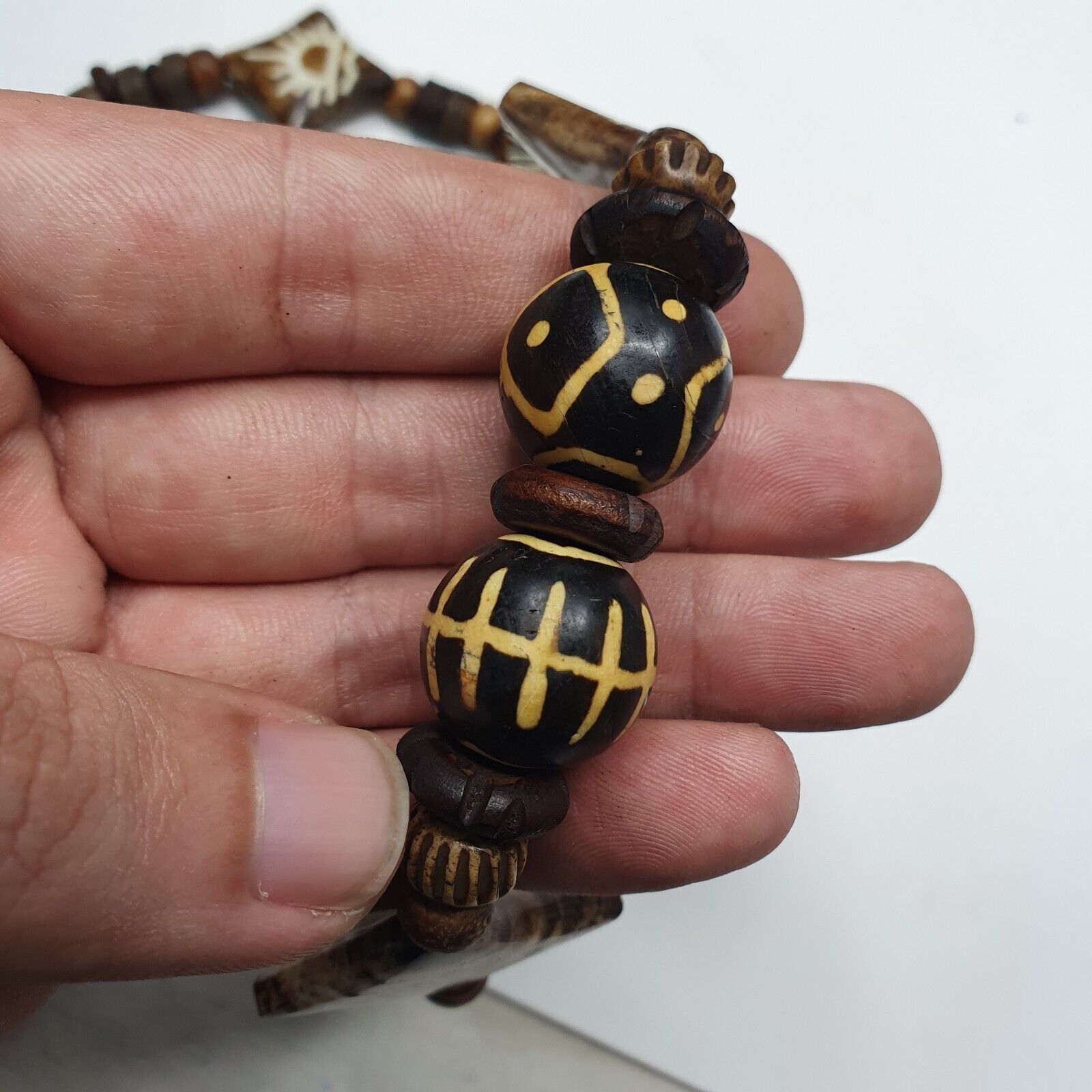 PUMTEK BEADS Necklace petrifiedwood Great Patterns Necklace