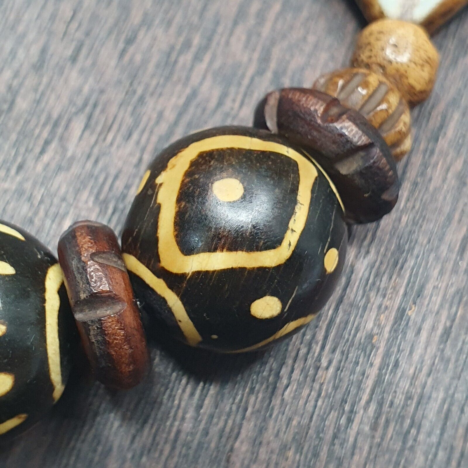 PUMTEK BEADS Necklace petrifiedwood Great Patterns Necklace